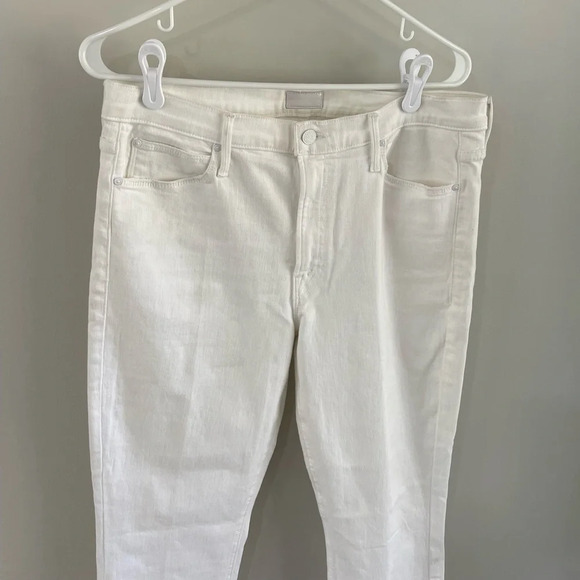 MOTHER The Dazzler Mid Rise Ankle Jeans - White - Size 33 - NWT - Picture 7 of 16